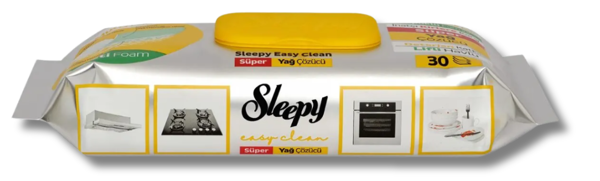 Sleepy “Easy Clean” Acti-Foam riebalų šalinimo servetėlės (30vnt)