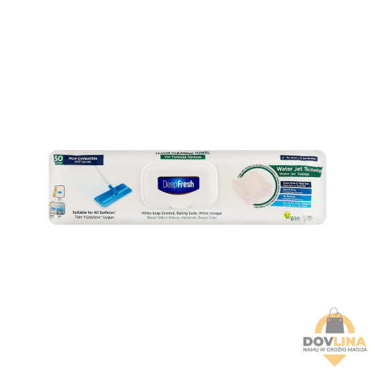 DEEP FRESH grindų valymo drėgnos servetėlės (50vnt)