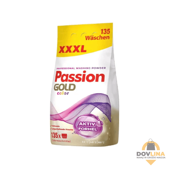Passion Gold Professional skalbimo milteliai spalvotiems audiniams (8,1kg)